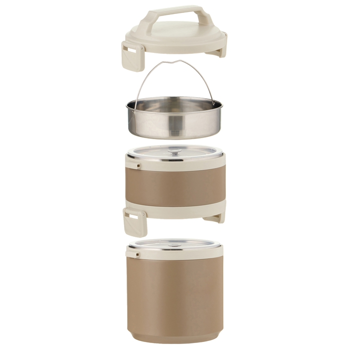 Термос для еды, 2.7 л, сохраняет тепло до 8 ч, коричневый