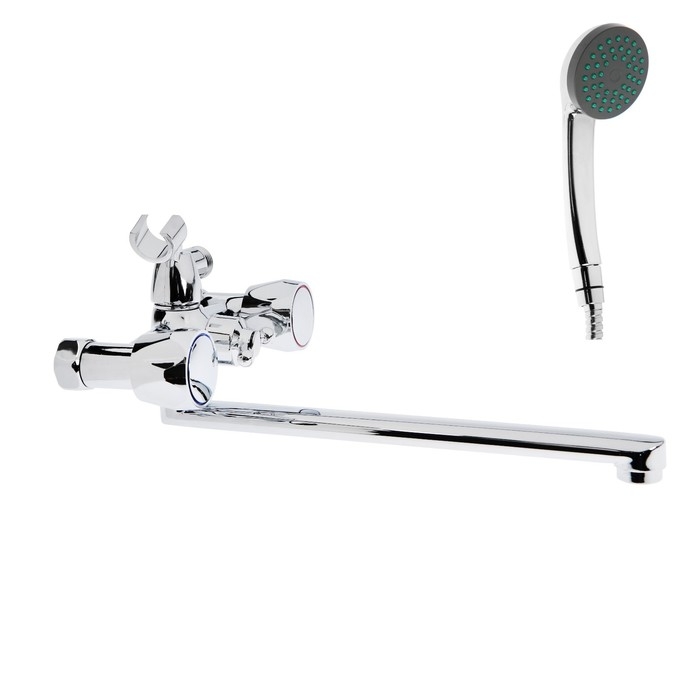 Смеситель для ванны ROEGEN RR120B, двухвентильный, с душевым набором, цинк, хром Смеситель для ванны ROEGEN RR120B, двухвентильный, с душевым набором, цинк, хром