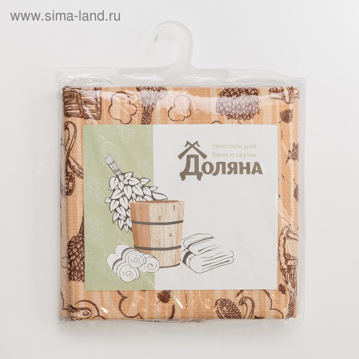 Простыня для бани Простыня для бани "Банька" 145х 180 см, 100% хл, вафельное полотно