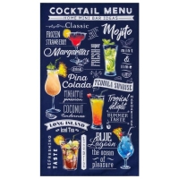 Полотенце "Этель" Cocktail menu 40х73 см, 100% хлопок, саржа 190 гр/м2