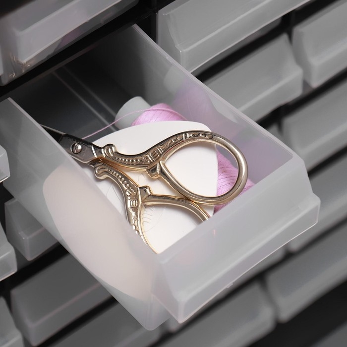 Бокс для хранения мелочей с выдвигающимися ячейками, 40 × 33 см, цвет чёрный Бокс для хранения мелочей с выдвигающимися ячейками, 40 × 33 см, цвет чёрный