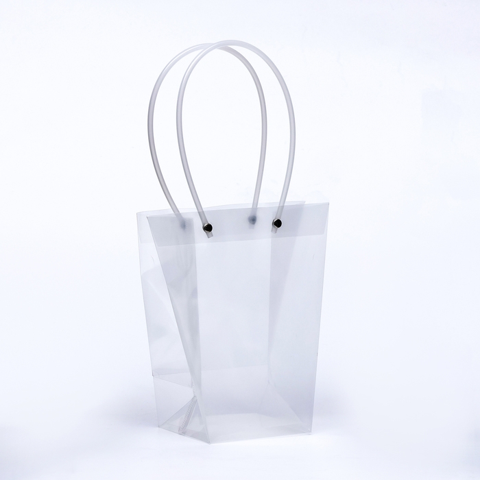 Сумка для цветов прозрачная влагостойкая, 17,5x10-10x10-20 см Сумка для цветов прозрачная влагостойкая, 17,5x10-10x10-20 см