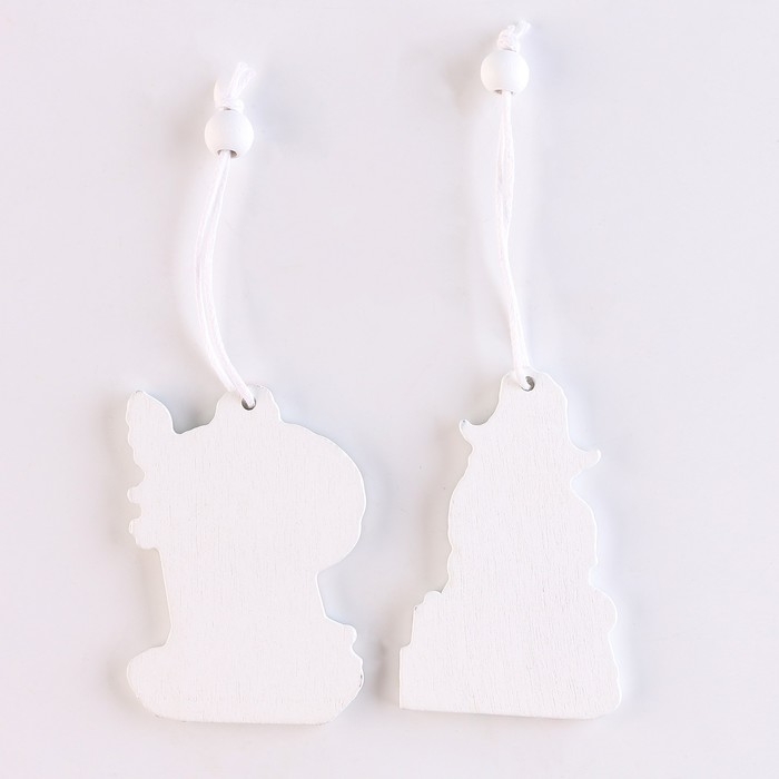 Набор новогодних подвесок «Дед Мороз и Снегурочка» 12 шт., МИКС Набор новогодних подвесок «Дед Мороз и Снегурочка» 12 шт., МИКС