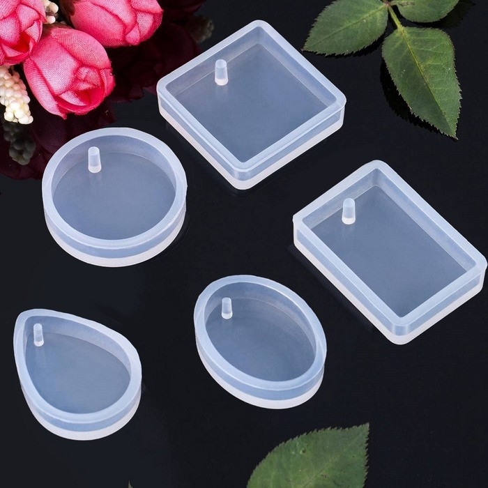 Набор силиконовых молдов 5 шт., для эпоксидной смолы Набор силиконовых молдов 5 шт., для эпоксидной смолы