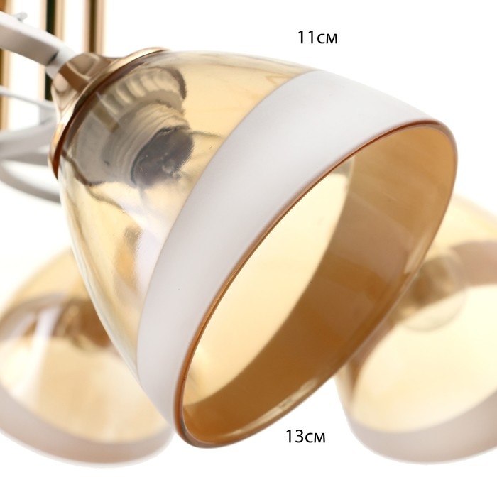 Люстра Люстра "Аделла" 5хЕ27 40Вт бело-золотой 65х65х26 см BayerLux