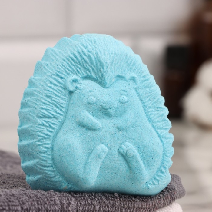 Бомбочка для ванны Бомбочка для ванны "Ёжик" с ароматом ванили, голубая, 100 г