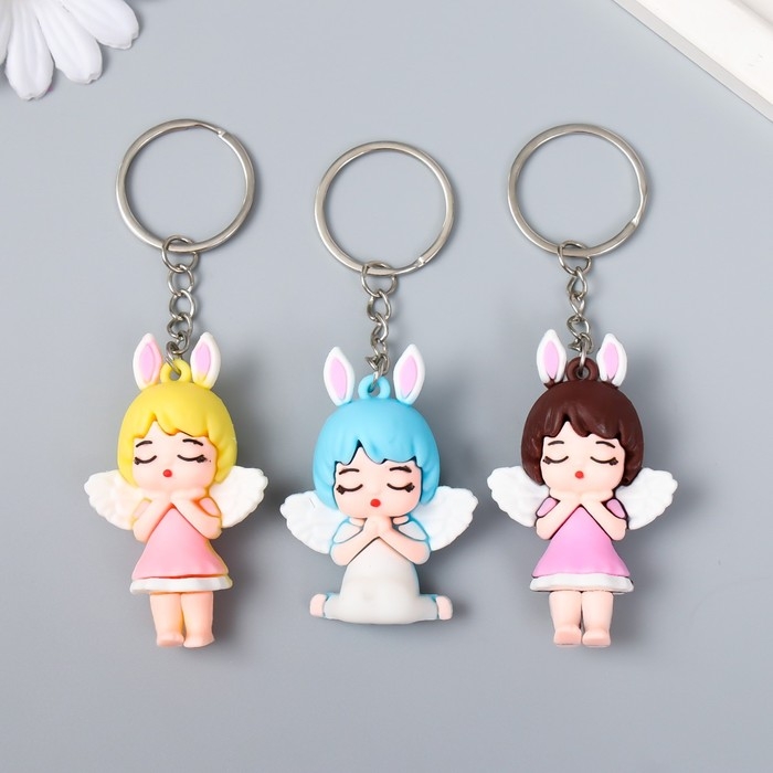 Брелок резина  Брелок резина "Малышка-ангелочек" МИКС 2,2х4,2х7 см