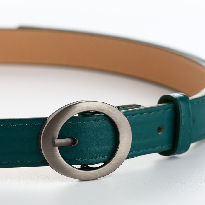 Ремень женский, ширина 2 см, пряжка металл, цвет зелёный