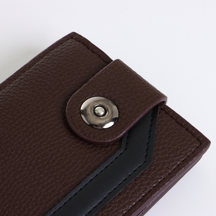 Портмоне мужское на магните, цвет коричневый Портмоне мужское на магните, цвет коричневый