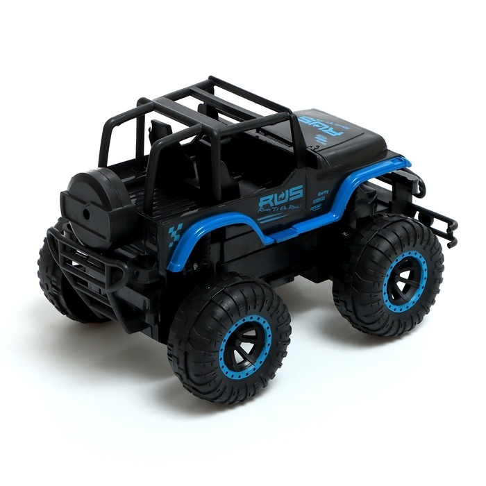 Джип радиоуправляемый «Вездеход», работает от батареек, цвет черно-синий Джип радиоуправляемый «Вездеход», работает от батареек, цвет черно-синий