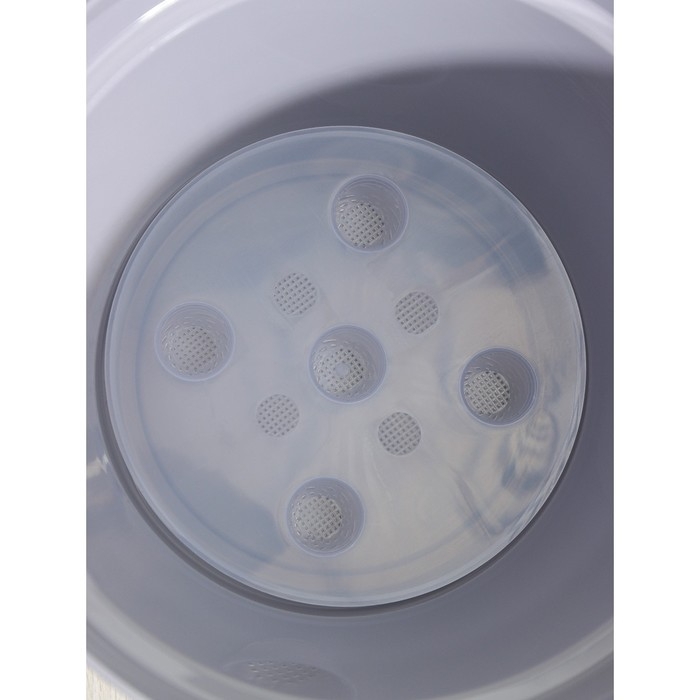 Кашпо для цветов со вставкой «Порто», 15 л, серое