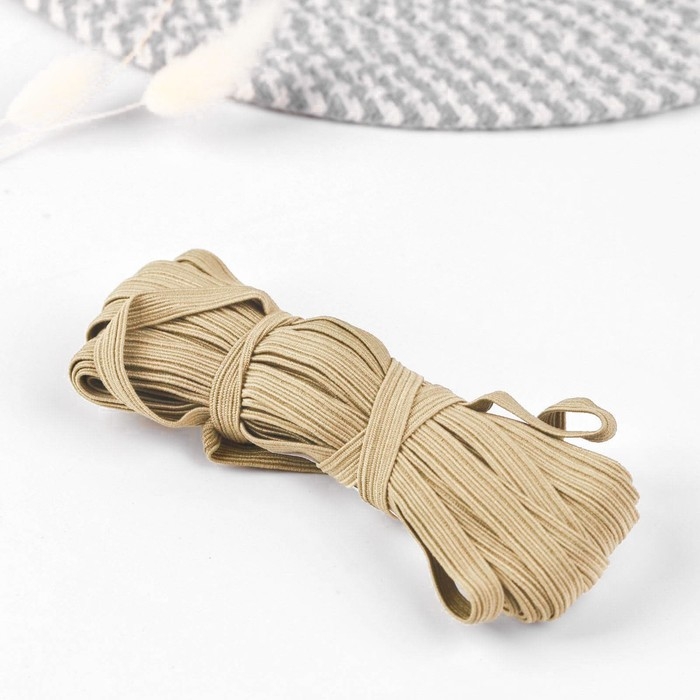 Резинка бельевая, 8 мм, 10 ± 1 м, цвет бежевый, цена за 1 штуку Резинка бельевая, 8 мм, 10 ± 1 м, цвет бежевый, цена за 1 штуку