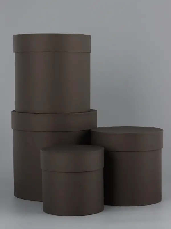 Набор круглых коробок 4 в 1 "Краски", черный, 20 х 20  - 13 х 13 см