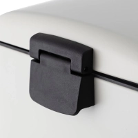 Ведро мусорное с педалью и доводчиком Luscan 6л,бежевое,прямоуг,металл