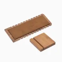 Подставка под цепочки, темное дерево, 12 мест, 10&times;10&times;27 см, коричневая