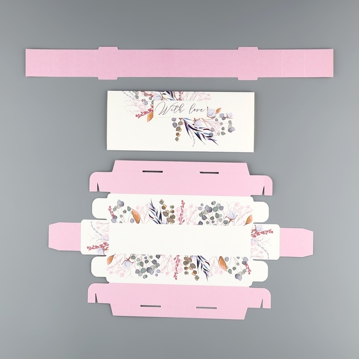 Коробка для конфет, кондитерская упаковка, 5 ячеек, «Венок», 5 х 21 х 3.3 см Коробка для конфет, кондитерская упаковка, 5 ячеек, «Венок», 5 х 21 х 3.3 см