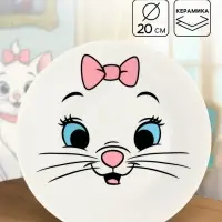 Тарелка плоская детская &laquo;Кошечка Мари&raquo;, 20 см, керамика, Коты аристократы