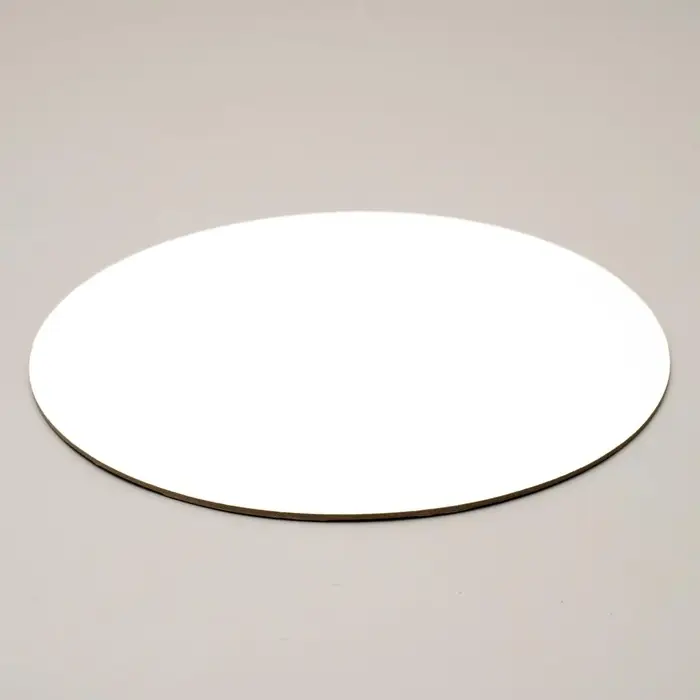 Подложка для торта усиленная, 22 см, золото - белый, 3.2 мм