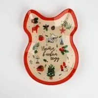 Блюдо новогоднее плоское &laquo;Уюта в Новом году&raquo;, 13.5&times;18 см