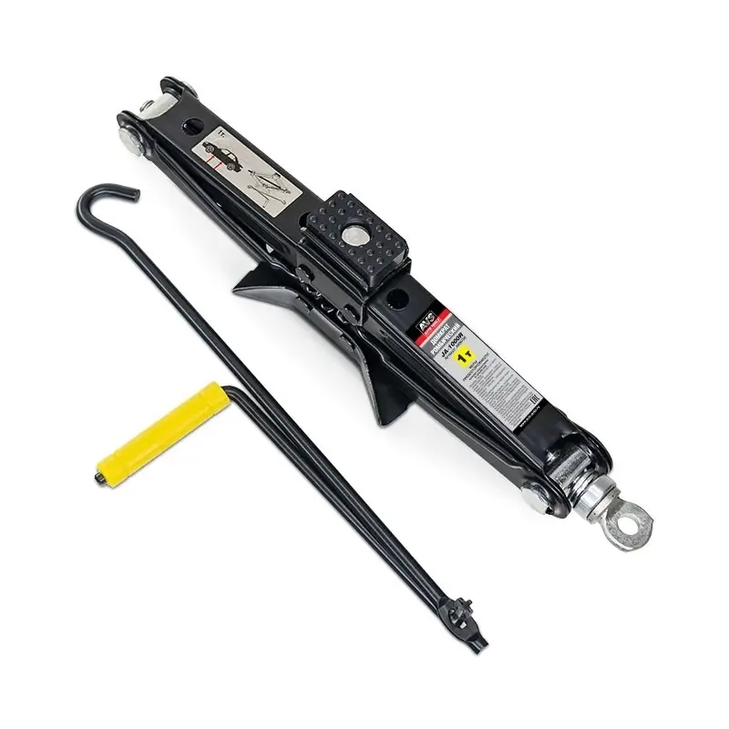 Домкрат ромбический AVS JA-1000R, 1т, 100-350мм с резиновой опорой + сумка в комплекте