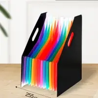 Лоток для бумаг А4, вертикальный, пластиковый, 13 отделений, чёрный