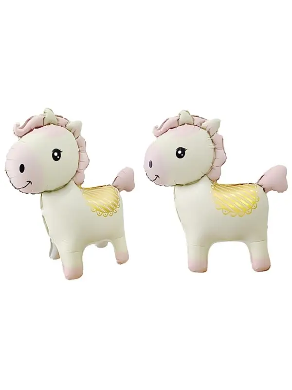 Воздушный шар фольгированный 3D 25 Воздушный шар фольгированный 3D 25" «Лошадка», кремовый