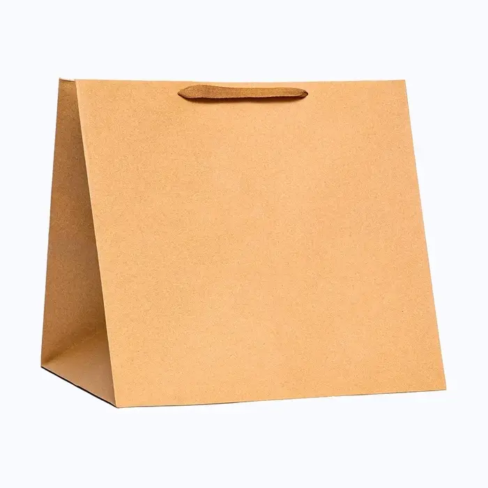 Пакет для торта и коробок, с широким дном, крафт, 40&times;40&times;40 см