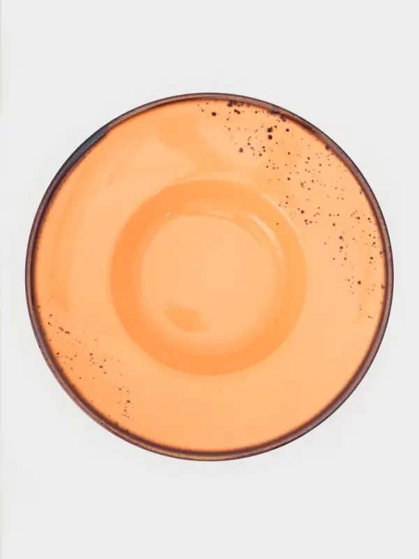 Тарелка для пасты Magistro &laquo;Церера&raquo;, 160 мл, d=21 см, фарфор, оранжевая