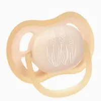 Светящаяся соска-пустышка анатомическая, силикон, от 6 мес., &laquo;Колоски&raquo;, бежевая