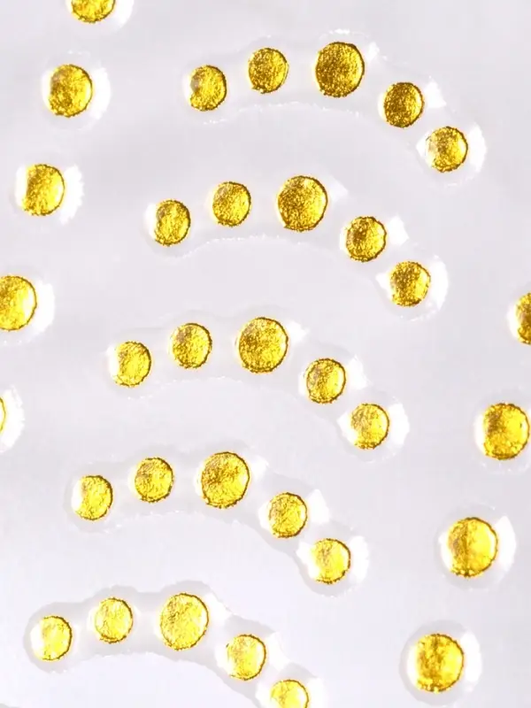 Наклейки для ногтей «Бусинка», металлизированные, цвет золотистый