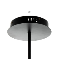 Люстра "Элеганс" LED 64Вт 3000-6000К черный 100х100х45 см BayerLux