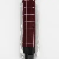 Зонт механический &laquo;Крупная клетка&raquo;, эпонж, 4 сложения, 8 спиц, R=47/55 см, d=94 см, МИКС