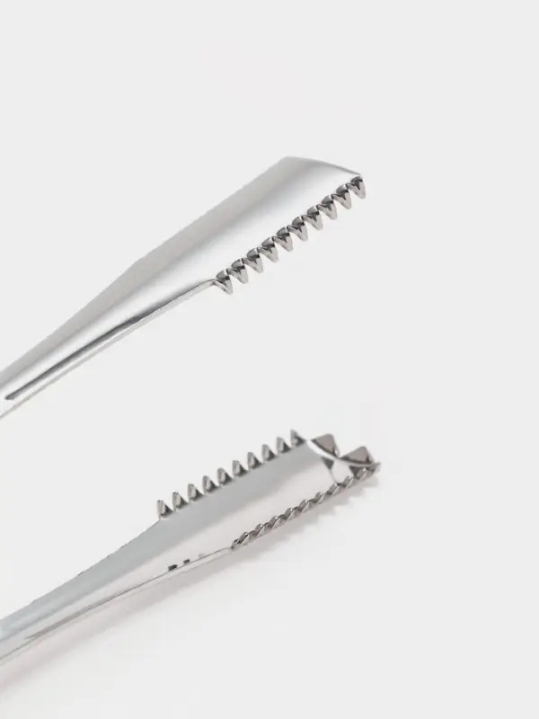 Щипцы для барбекю, длина 34 см, толщина 1.5 мм, нержавеющая сталь, серебристые