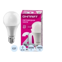 Лампа светодиодная ОНЛАЙТ OLL-A60-20-230-6.5K-E27 20Вт Е27 6500К 61159