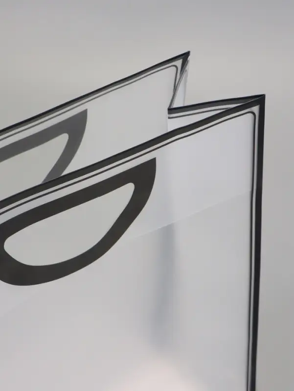 Пакет ПП с вырубной ручкой, прозрачный, 36&times;30&times;13 см, чёрный