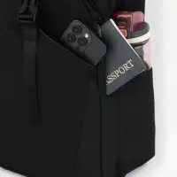 Рюкзак, 27*13*38,5 см, 2 отд 3н/карм, Комби, Водонепрон. дно, черный