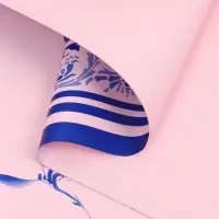 Пленка для цветов, &laquo;Эскиз&raquo;, розовый с голубым, 57&times;57 см