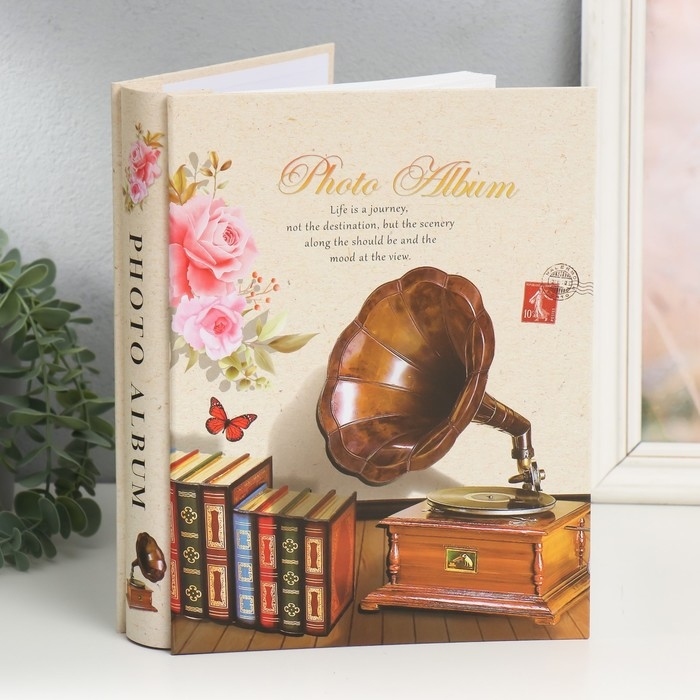 Фотоальбом на 200 фото 10х15 см Фотоальбом на 200 фото 10х15 см "Для воспоминаний" МИКС 26х20,5х5,6 см