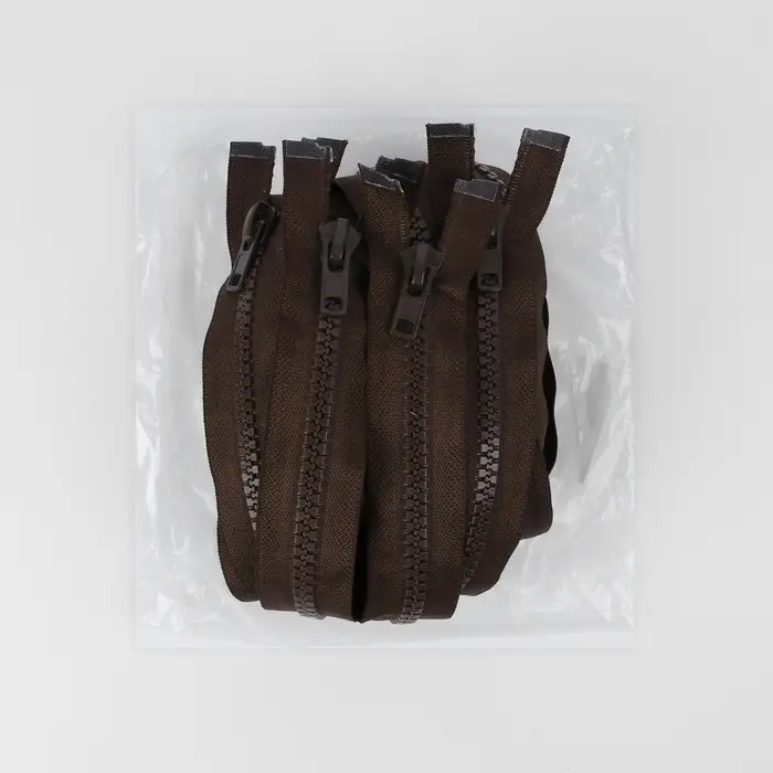 Молния «Трактор», №8, разъёмная, замок автомат, 70 см, коричневая