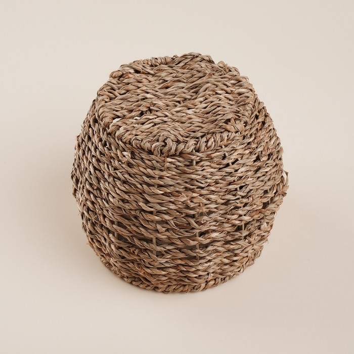 Кашпо ручного плетения из соломы Sima home, 15,5х15,5х12,5см, круглое Кашпо ручного плетения из соломы Sima home, 15,5х15,5х12,5см, круглое