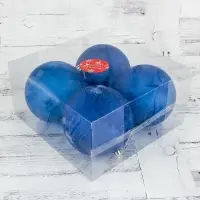 Ёлочные игрушки &laquo;Туман&raquo;, шары новогодние, d=10 см, набор 4 шт., синий
