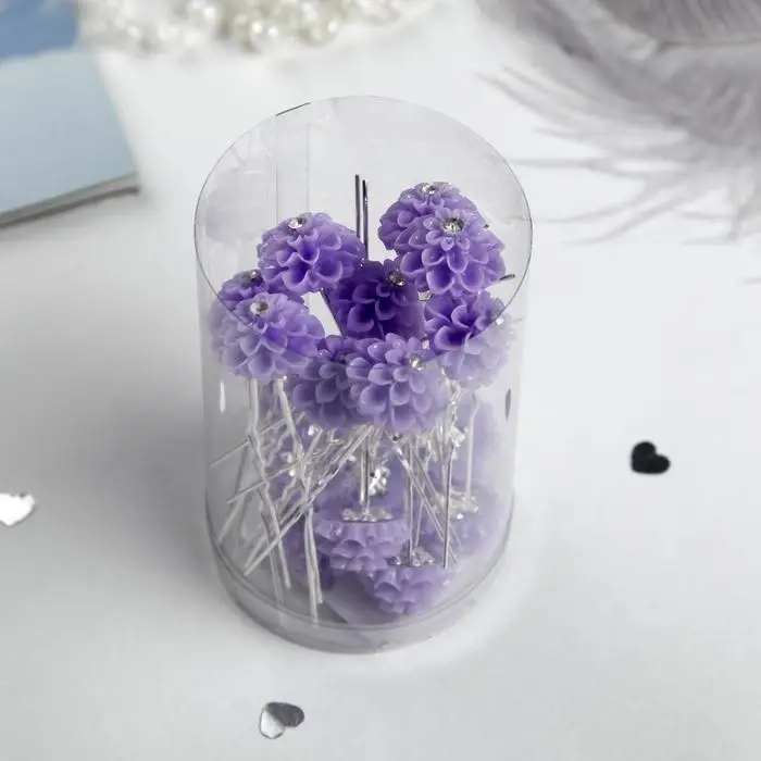 Шпилька для волос «Цветок объёмный», МИКС Шпилька для волос «Цветок объёмный», МИКС