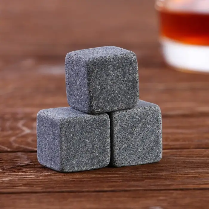 Камни для виски &laquo;100% мужику&raquo;, набор 3 шт.