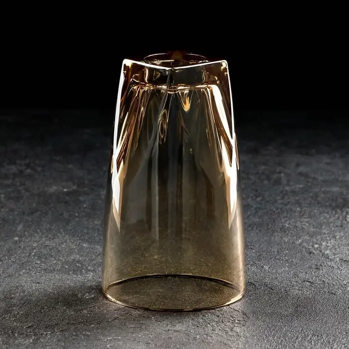 Стакан стеклянный «Лава», 420 мл, цвет золотой Стакан стеклянный «Лава», 420 мл, цвет золотой