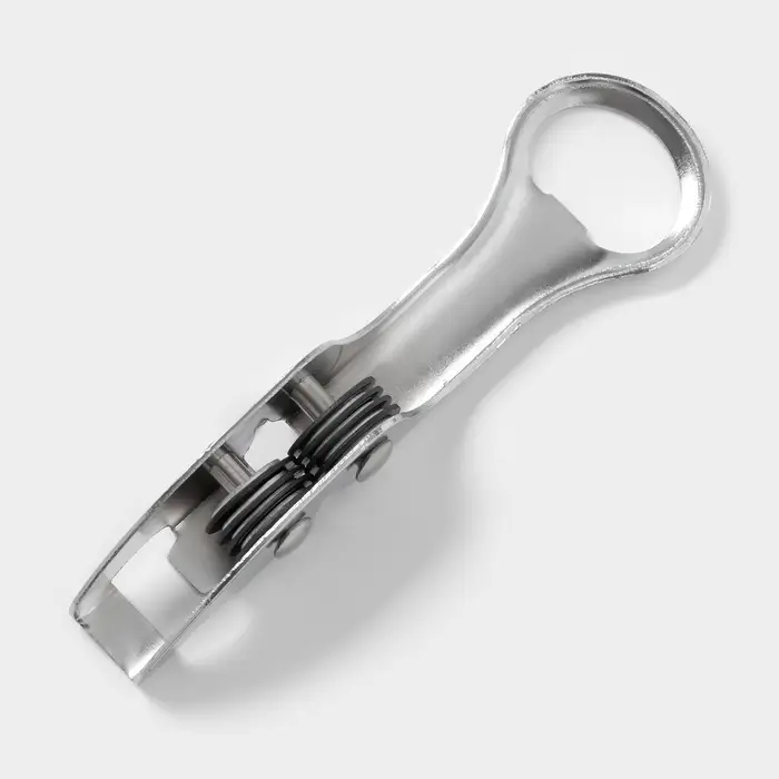 Открывашка с ножеточкой Доляна, 14 см, хромированная