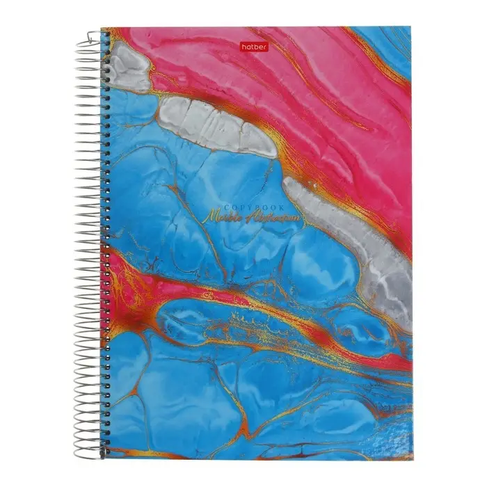 Колледж-тетрадь А4, 160 листов, в клетку, на гребне, "Мраморная коллекция", твёрдая обложка