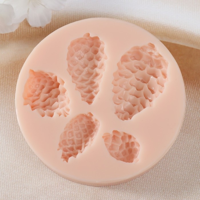 Молд силикон Молд силикон "Шишки" 4,8х3,1х1 4,2х2,4х1 3,5х2,6х1 3х1,8х1 2,2х1,5х1 см