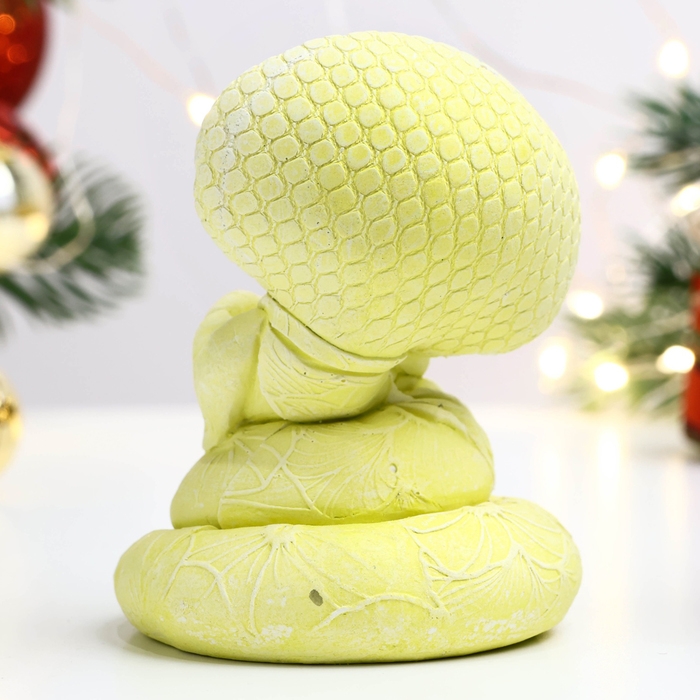 Новый год. Символ 2025. Фигура Новый год. Символ 2025. Фигура "Змея в панаме" лимонная, 8х6см
