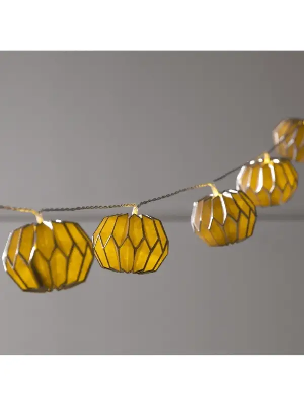 Гирлянда &laquo;Нить&raquo; 2 м с насадками &laquo;Синий фонарик&raquo;, IP20, прозрачная нить, 10 LED, от батареек АА&times;2, свечение тёплое белое