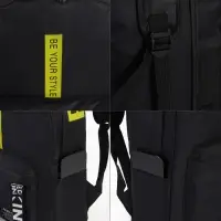 Рюкзак молодёжный на молнии, 3 кармана, 27&times;10&times;37.5 см, чёрный